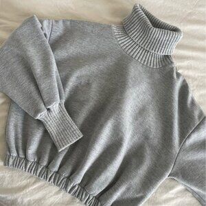 Zara Balloon Sleeve Turtle Neck Sweater (S)